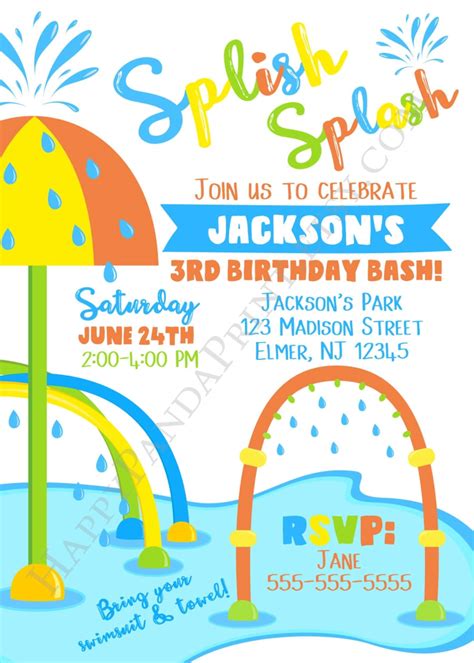 splash birthday party invitations|splash party invitation ideas.